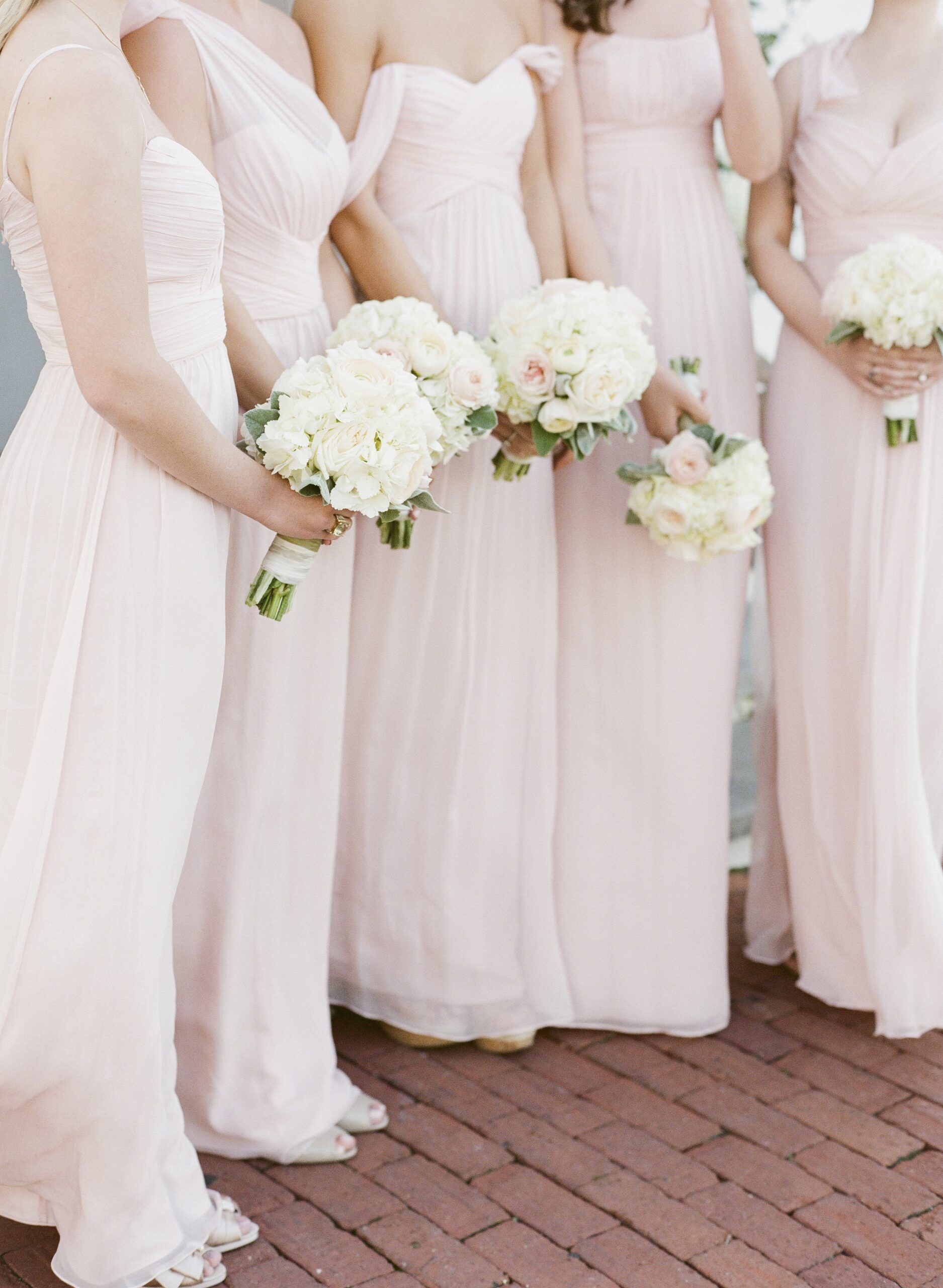 blush pink bridesmaids dresses