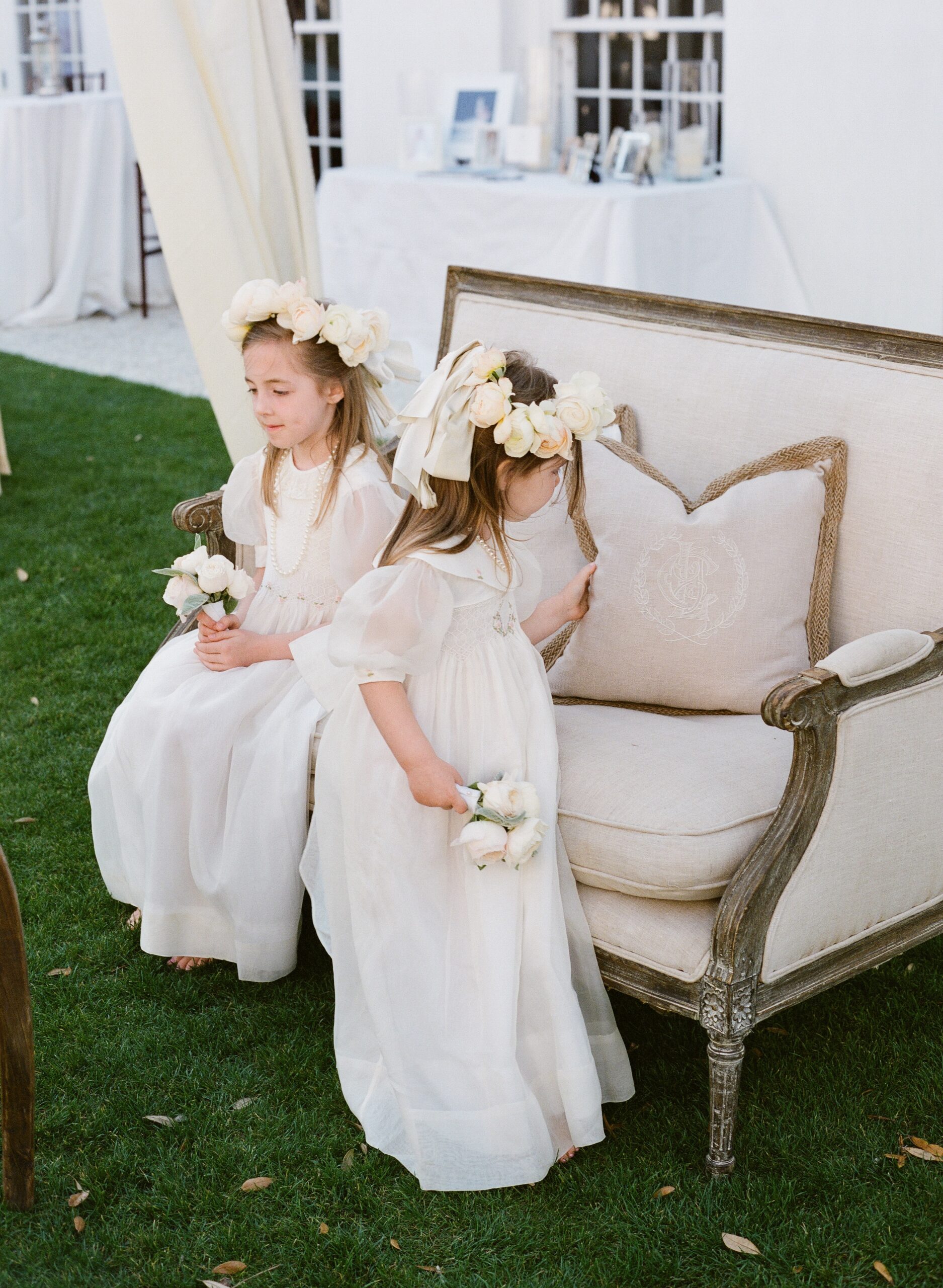 flower girls with flower crowns