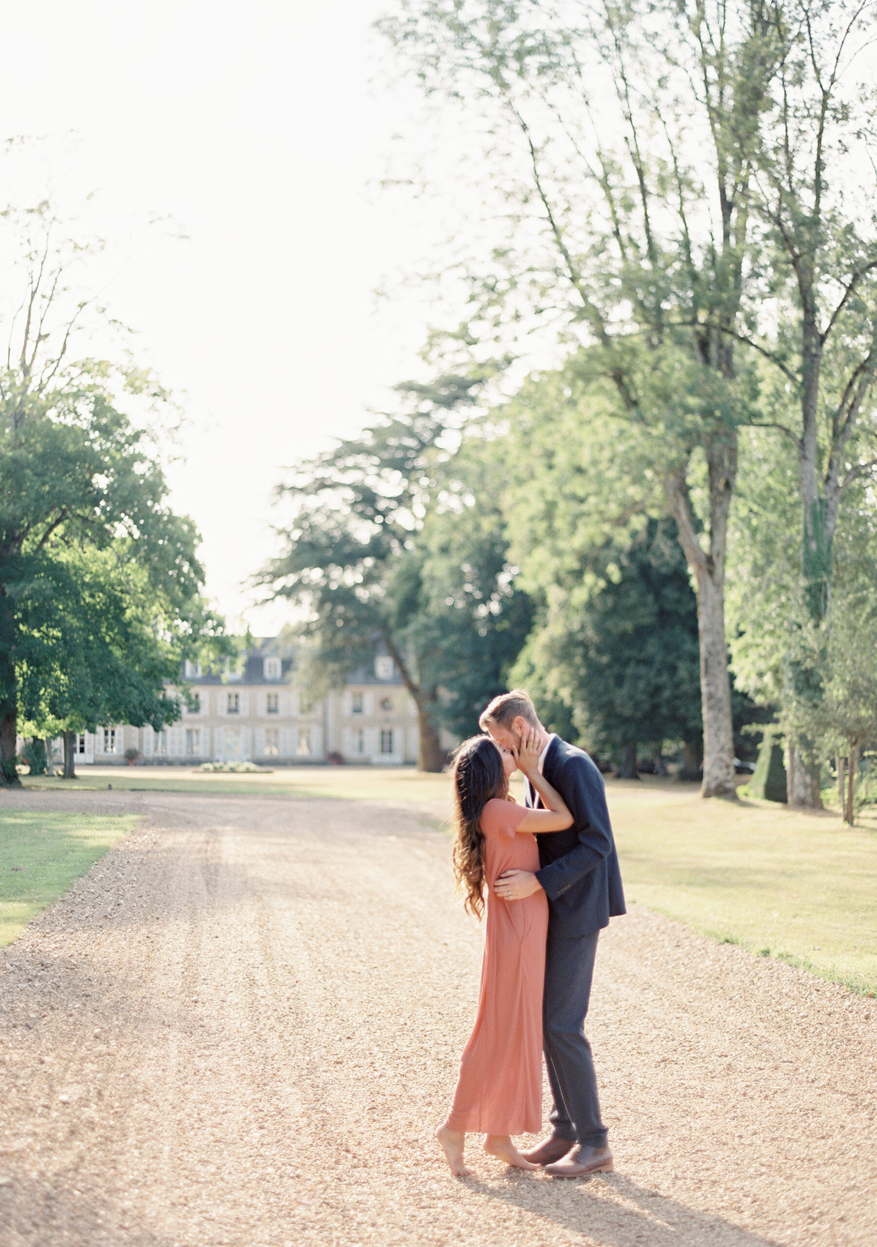 garden spring engagement photos