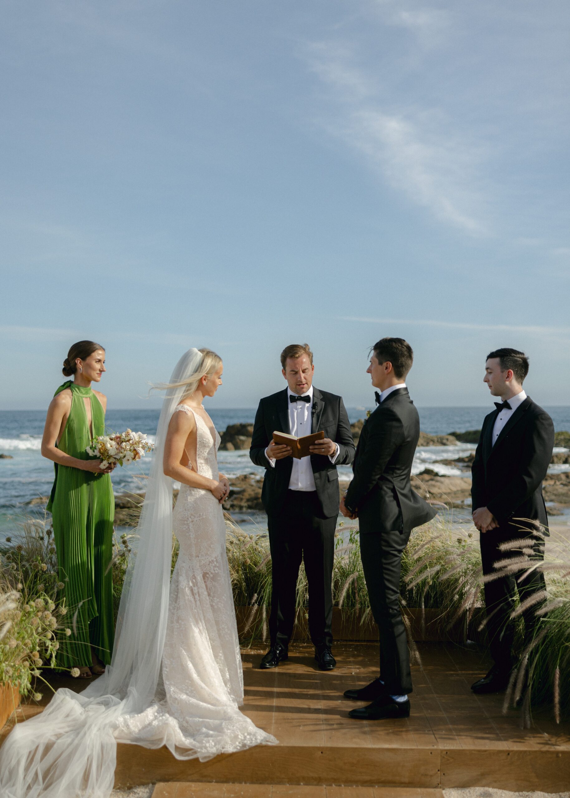 cabo wedding beach ceremony couple
