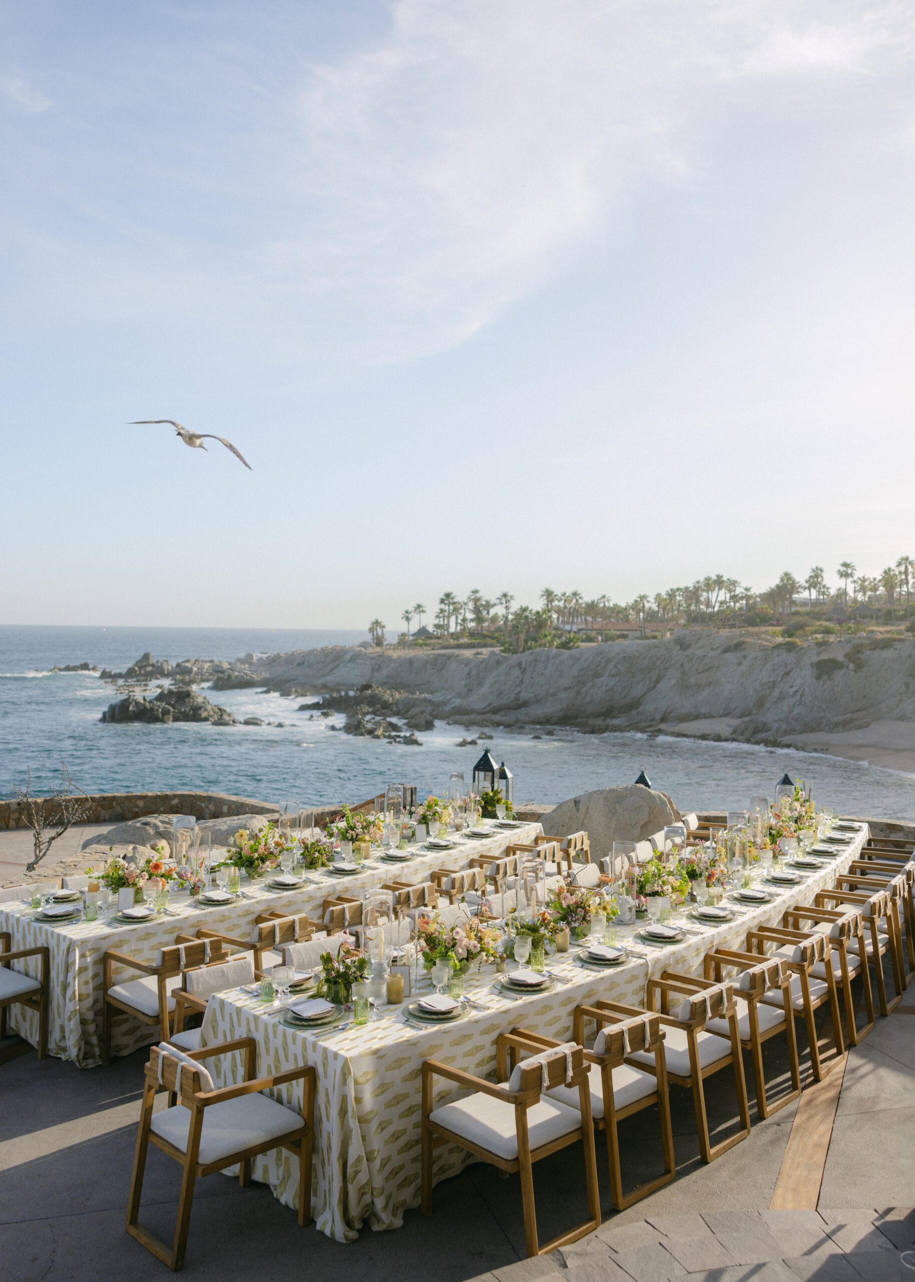 cabo wedding reception tables
