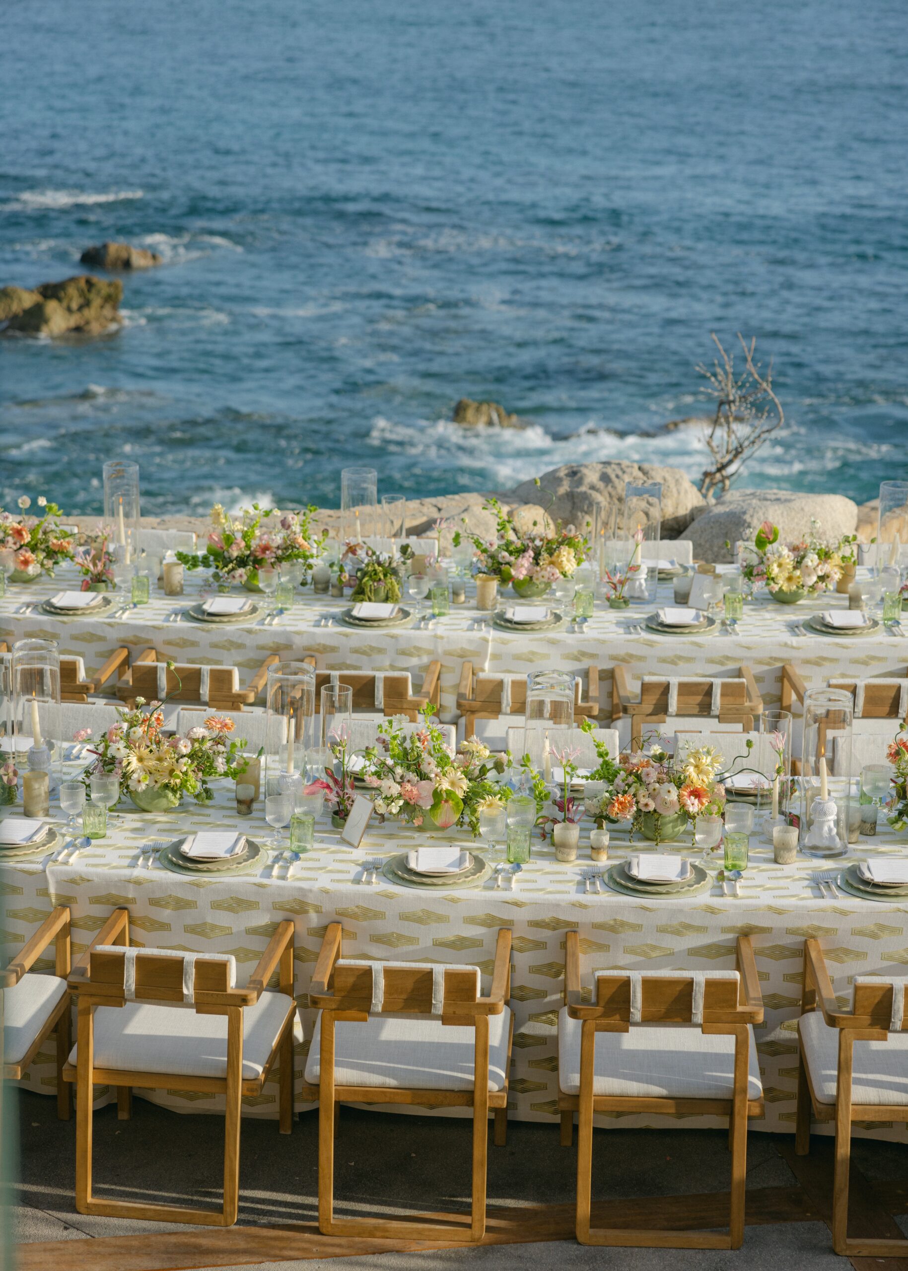cabo wedding reception table decor